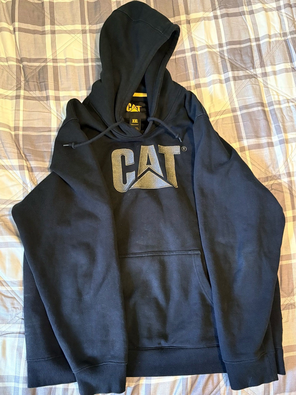 CAT Men's Black Hooded Pullover Sweatshirt
